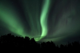 Northern Lights along the Alaska Highway, British Columbia, Canada