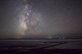 Milky Way over the Spiral Jetty, Great Salt Lake, Utah