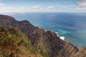 At the end of the Awa'awapuhi Trail, Koke'e State Park, Kauai, Hawaii