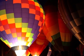 Balloon Glow, Albuquerque Balloon Fiesta, Albuquerque, New Mexico