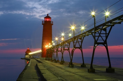 Grand Haven South Pier Lights, Michigan