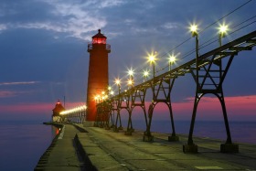 Grand Haven South Pier Lights, Michigan