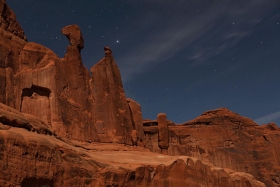 Park Avenue by Moonlight, Arches National Park, Utah