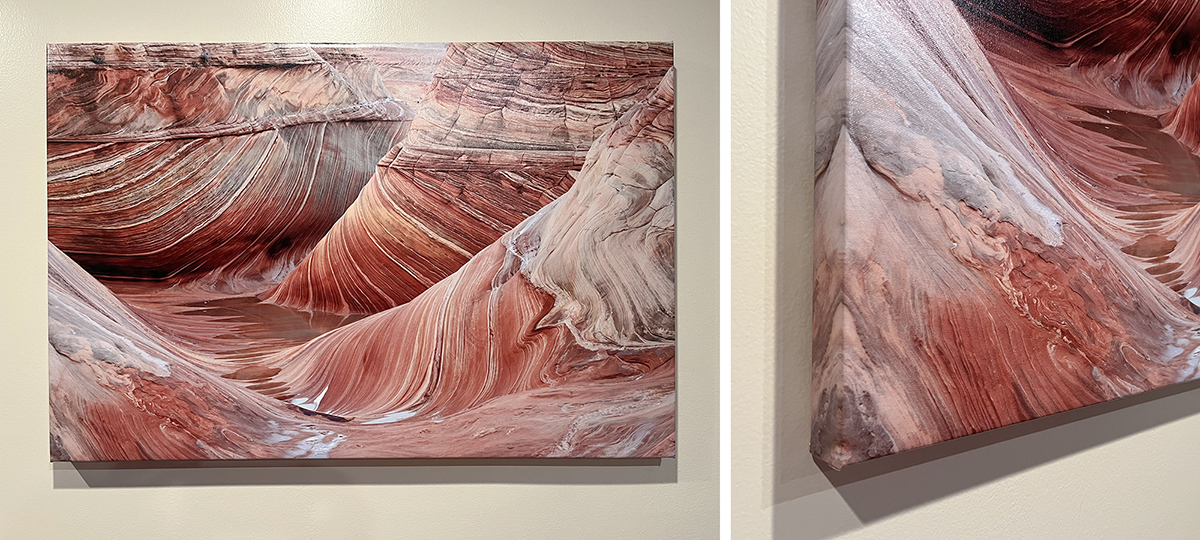 Gallery wrap canvas print of The Wave in northern Arizona.